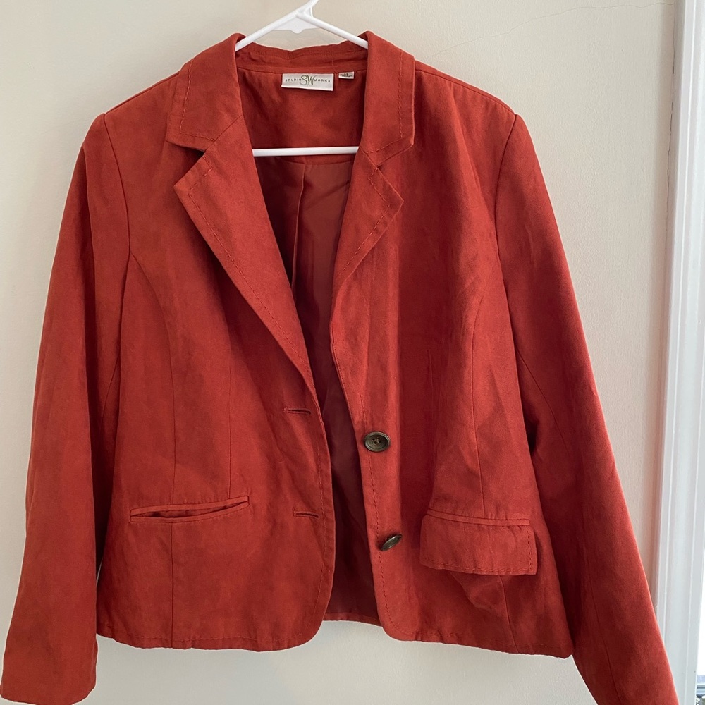 Orange StudioWorks Blazer, Size 14